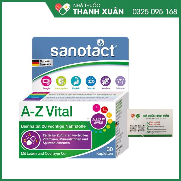 Sanotact A-Z Vital - Viên uống bổ vitamin và khoáng chất